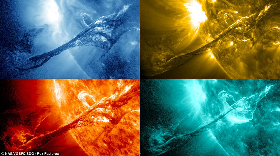 太陽表面的“巨龍”:美衛(wèi)星拍到巨型日珥長達80萬公里