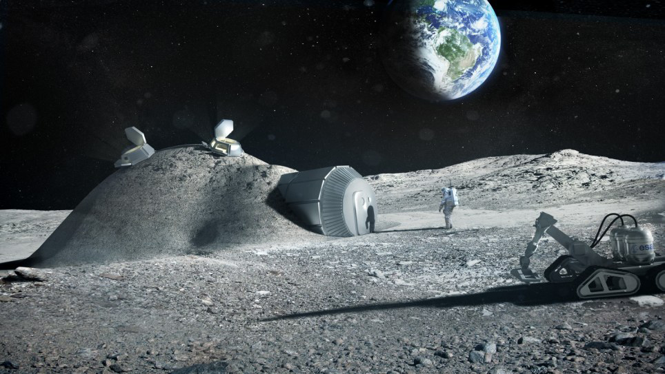 歐洲航天局公布月球基地計劃 3D打印技術助陣