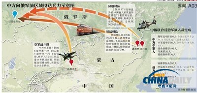中俄反恐軍演啟動(dòng) 中方官兵主要來自沈陽軍區(qū)