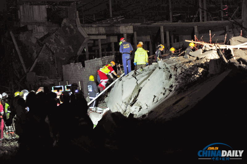 南非一在建商場(chǎng)坍塌 造成至少31人傷亡（組圖）