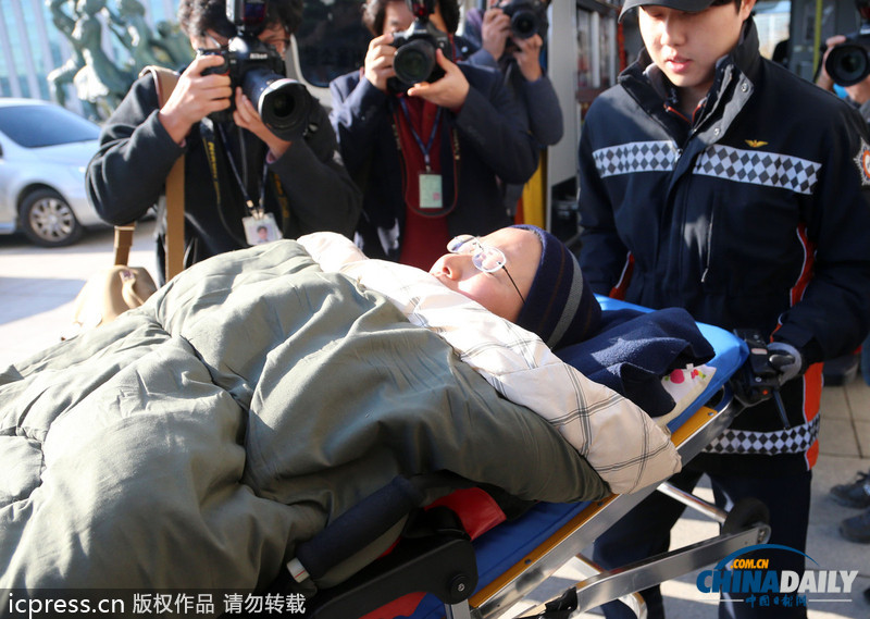 韓國統(tǒng)合進(jìn)步黨靜坐抗議解散政黨 女議員絕食昏倒