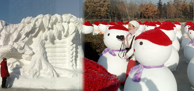 Sculpted in snow