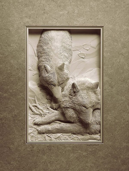 Vivid paper sculptures