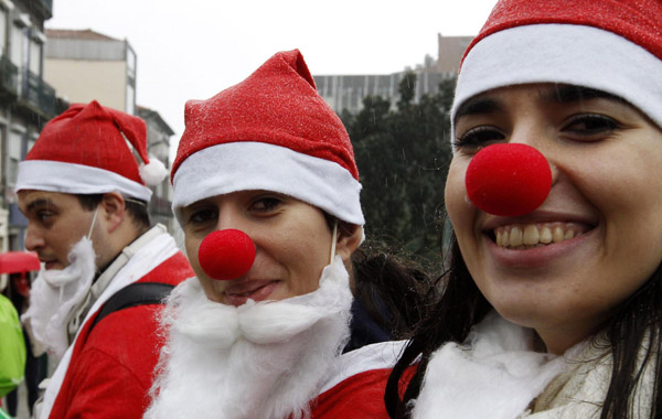 Santa parade in Porto Santa parade in Porto