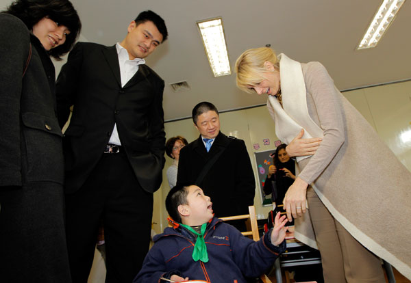 Princess of Monaco, Yao Ming promote Special Olympics