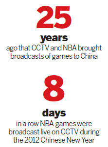 China Central Television (CCTV), China's national television station, CCTV Future Advertising and NBA China on Tuesday announced a new, comprehensive multi-year television partnership that includes a significant expansion of NBA coverage and the formation of a joint media team to market and promote NBA broadcasts. NBA, CCTV to expand partnership