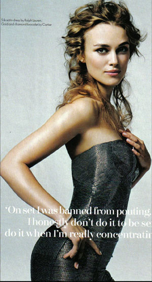 Keira Knightley posed nude with hairy legs