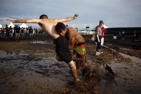 Concert with mud play