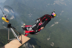 Jumpers leap off Malaysia's Kuala Lumpur Tower