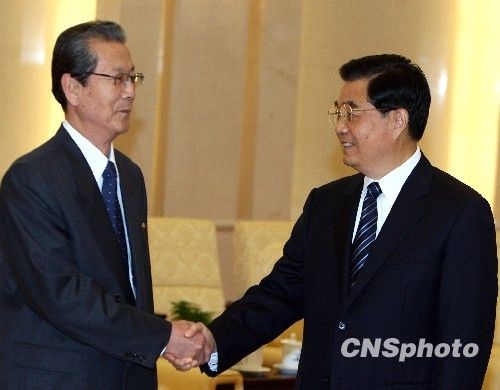 胡錦濤會(huì)見朝鮮勞動(dòng)黨代表團(tuán) 強(qiáng)調(diào)鞏固中朝關(guān)系