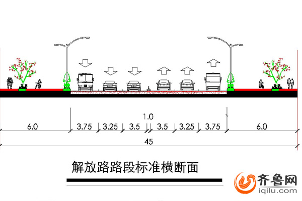 濟(jì)南將增設(shè)第87條公交專用道 位于解放路西端