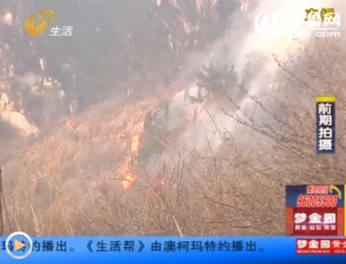 濟(jì)南西營(yíng)突發(fā)山火山體變黑 火勢(shì)局部控制救援仍持續(xù)