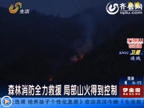 濟(jì)南西營(yíng)突發(fā)山火山體變黑 火勢(shì)局部控制救援仍持續(xù)