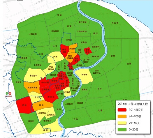 滬發(fā)布2014交通運行年報：上海今年更加堵