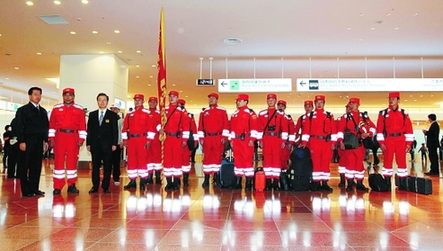 中國救援隊抵達(dá)日本災(zāi)區(qū)