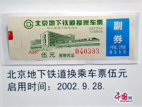 圖說北京地鐵票近半個世紀(jì)的演變