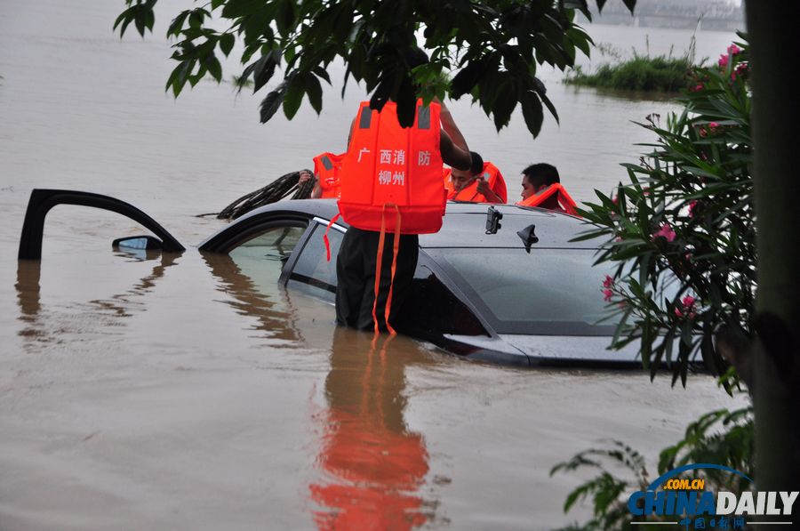柳江柳州段出現(xiàn)超警戒水位 水位仍在上漲