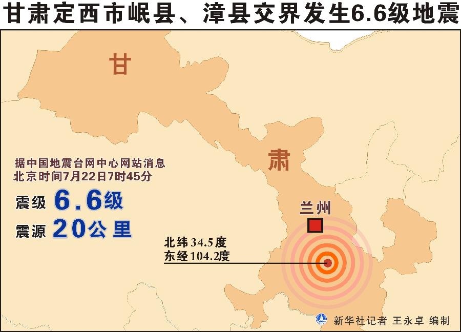 甘肅定西岷縣附近發(fā)生6.6級(jí)左右地震 居民下樓躲避