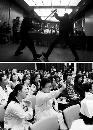 請警察教官傳授防身術(shù) 醫(yī)生習武真能擋“醫(yī)怒”？