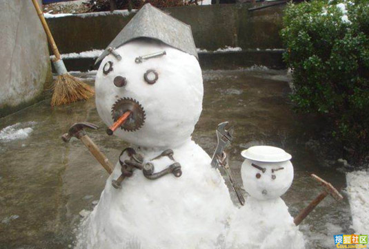 下雪啦！看看堆雪人的N種方法
