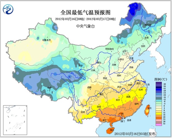 03月16日:未來三天全國(guó)天氣預(yù)報(bào)