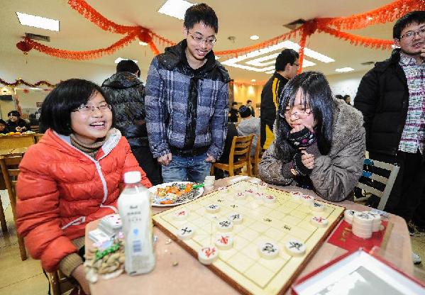 杭州：寒假留校大學(xué)生的快樂(lè)“留家莊”成立