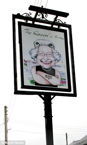 英旅館用女王搞笑畫(huà)做標(biāo)志引眾怒 當(dāng)局稱無(wú)法干涉