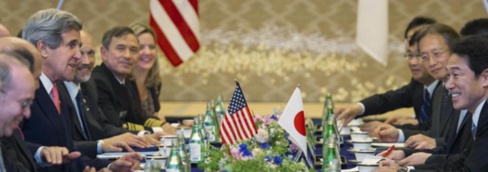 美國國務(wù)卿克里與日本外相岸田文雄商談朝鮮半島局勢