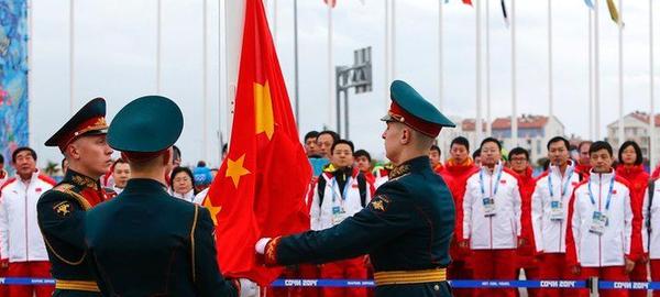 索契冬奧會(huì)中國代表團(tuán)舉行升旗儀式