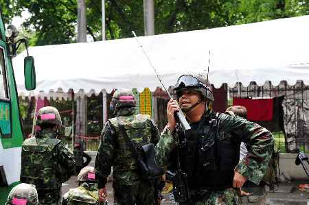 泰國曼谷世貿(mào)中心商場在沖突中遭縱火