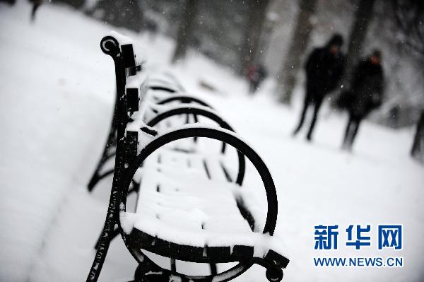 紐約遭暴風(fēng)雪襲擊 部分地區(qū)能見度為零