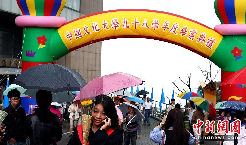 圖：臺灣大學(xué)生進(jìn)入畢業(yè)季節(jié)