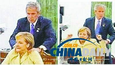 布什按摩默克爾受驚 盤(pán)點(diǎn)美國(guó)人外交場(chǎng)合尷尬時(shí)刻