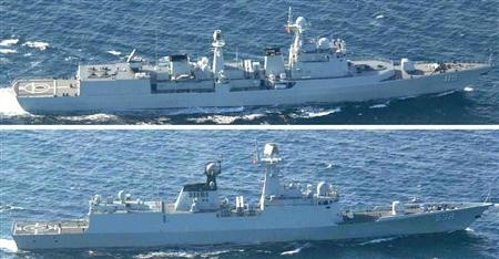 中國海軍艦艇艦隊(duì)首次通過宗谷海峽駛向太平洋