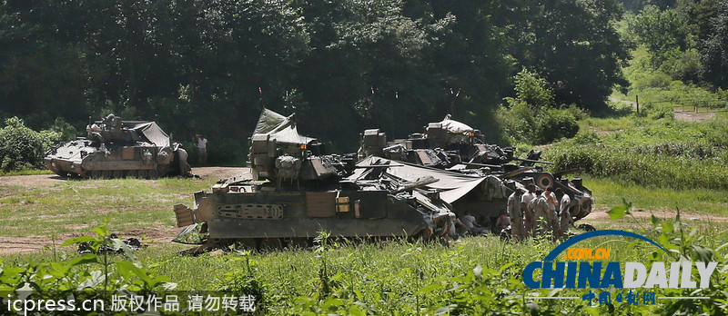 韓美8萬官兵參加“乙支自由衛(wèi)士”聯(lián)合軍演（組圖）
