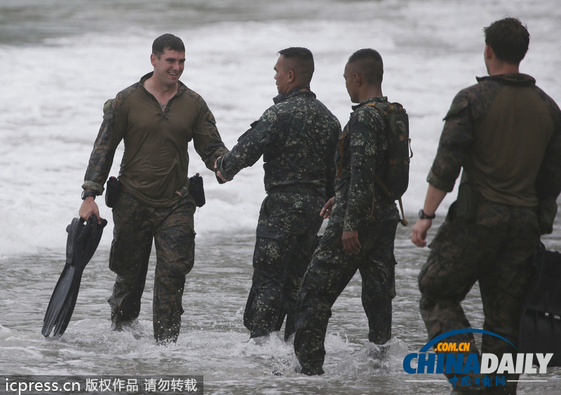 菲律賓與美國舉行聯(lián)合軍演 稱希望美軍擴大防區(qū)（組圖）