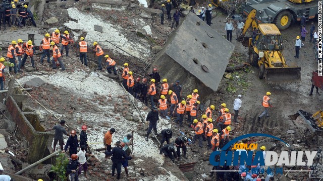 孟買(mǎi)塌樓事故致至少13人死26人傷 恐有40人受困