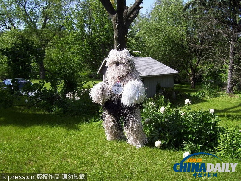美國男子自認(rèn)為狗 愛穿狗服上街閑逛