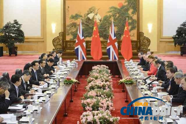 李克強(qiáng)與卡梅倫舉行中英總理年度會(huì)晤