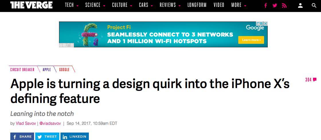 美國人管iPhone X的“齊劉海”叫什么？