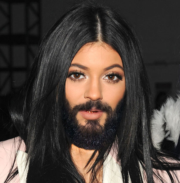 畫(huà)上胡子毫無(wú)違和感的美艷女星