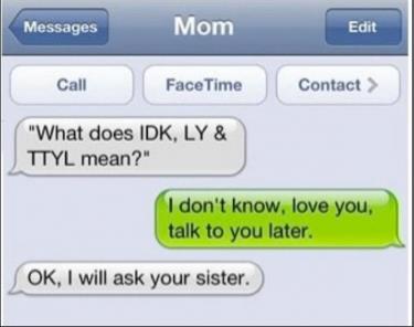 IDK、TTYL、LMAO是什么意思？