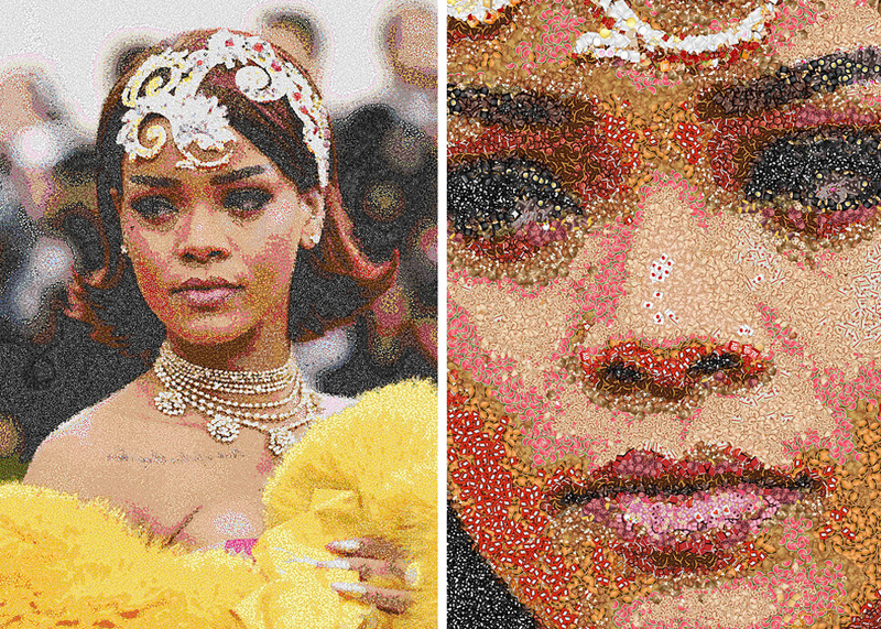 百萬(wàn)Emoji表情符號(hào)拼出名人肖像