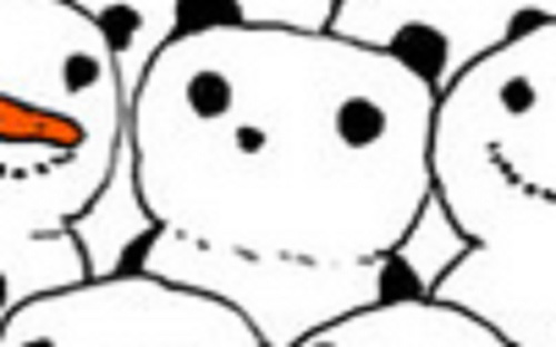 熊貓潛伏雪人中，你找到它了嗎？