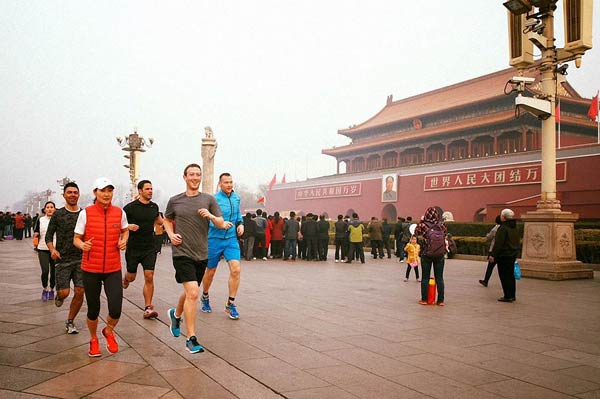 扎克伯格“霧霾跑步”真是拼了！