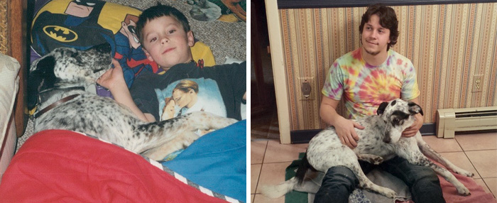 主人們和寵物們的第一張和最后一張合影，催人淚下