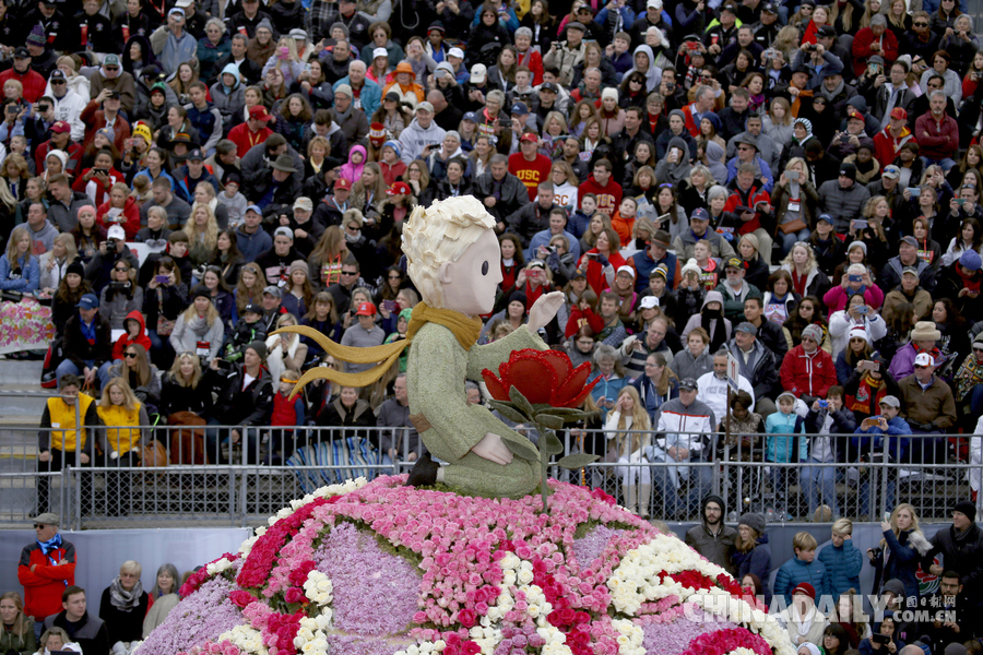 “孫悟空”、“小王子”花車亮相美國(guó)玫瑰花車大游行（組圖）