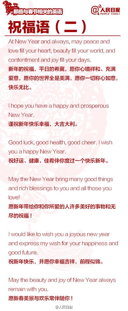 長(zhǎng)知識(shí)！100個(gè)與春節(jié)有關(guān)的英文用語(yǔ)