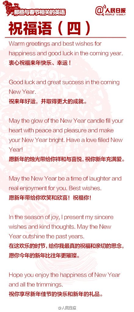 長(zhǎng)知識(shí)！100個(gè)與春節(jié)有關(guān)的英文用語(yǔ)