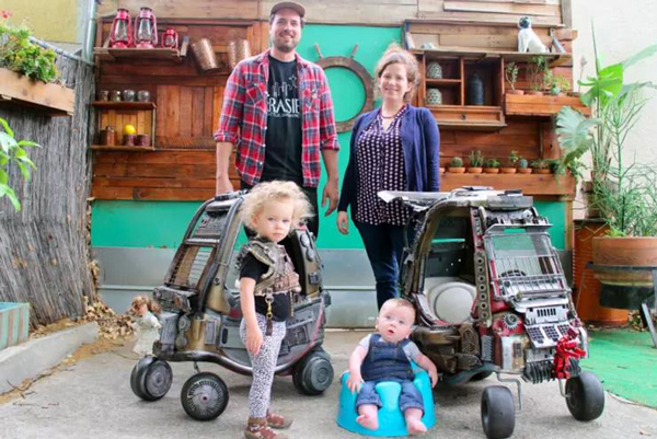 史上最拉風兒童車 廢舊零件再現(xiàn)“瘋狂的麥克斯”（組圖）